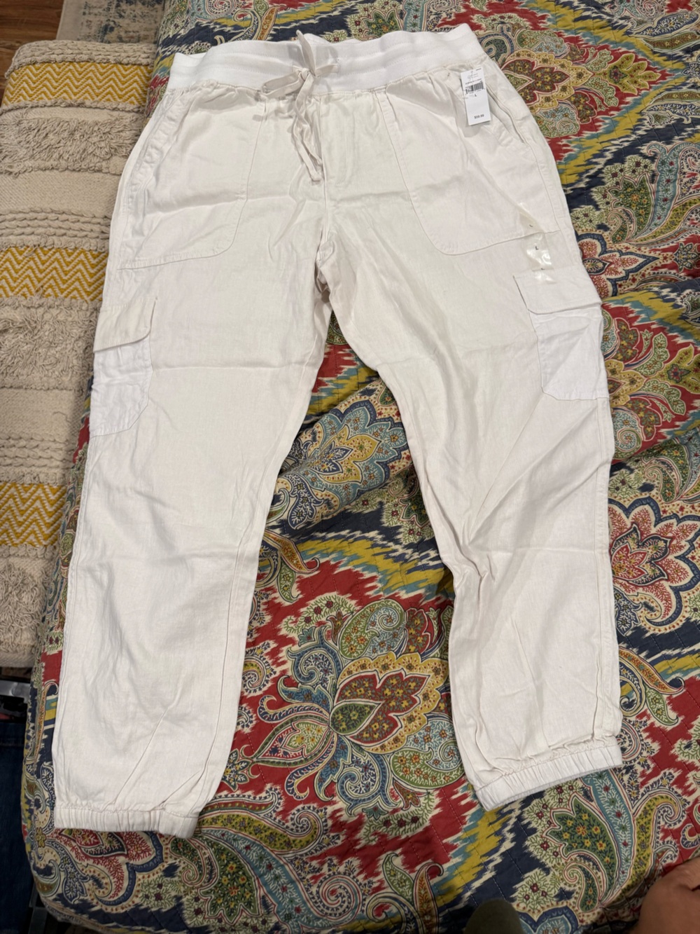 Women’s Cargo Jogger Pants - Drawstring Waist